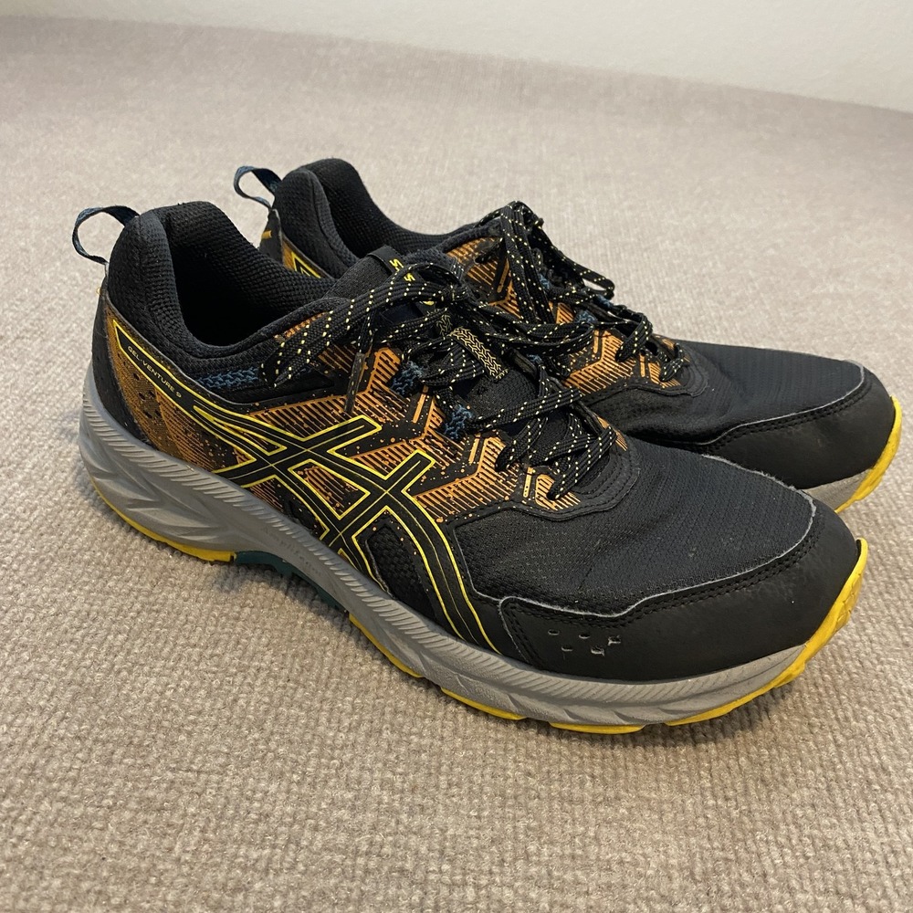 ASICS GEL-Venture 9 Shoes Mens Size 10.5 Black Hiking Sneakers Gorpcore 1011B486